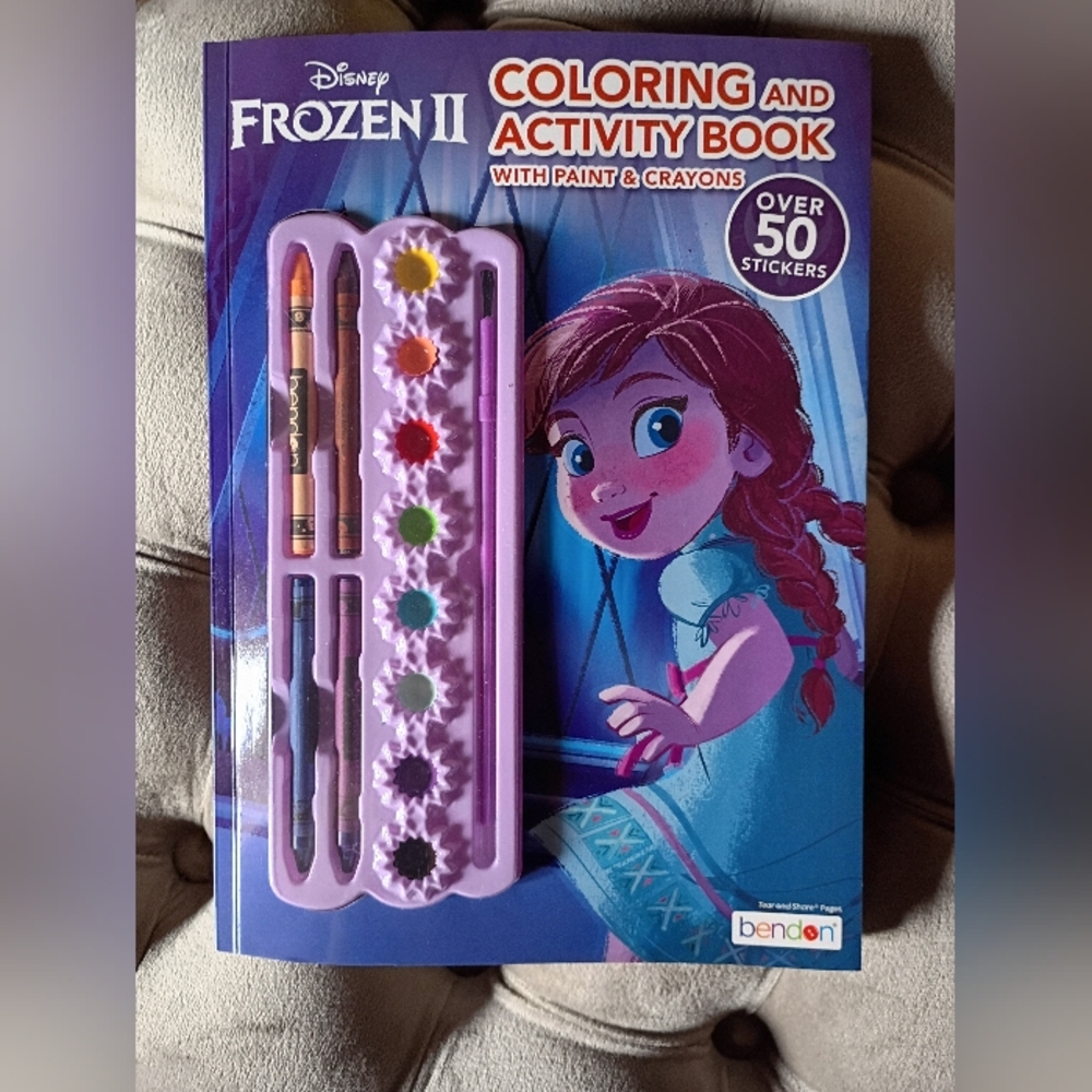 Disney, Frozen II Coloring & Activity Book With Paint, Crayons, Over 50 Stickers